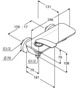 KLUDI Balance Jednouchwytowa bateria natryskowa DN 15 - 527100575