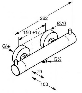 KLUDI Bozz Bateria natryskowa z termostatem DN 15 - 352030538