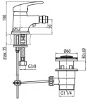 VALVEX LOGIC Bateria bidetowa- 2450990