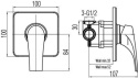 VALVEX SIGMA bateria natryskowa podtynkowa- 2456160