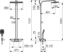 ORAS Esteta Wellfit 7592U-11 Bateria natryskowa z deszczownicą, 6 V