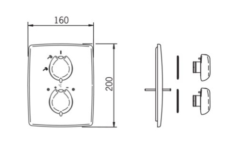 ORAS Optima 7187 Element natynkowy do baterii natryskowej