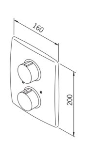 ORAS Cubista 2887 Element natynkowy do baterii natryskowej