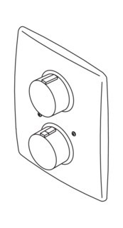 ORAS Cubista 2887 Element natynkowy do baterii natryskowej