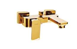 VALVEX LOFT GOLD bateria wannowa ścienna- 2455810