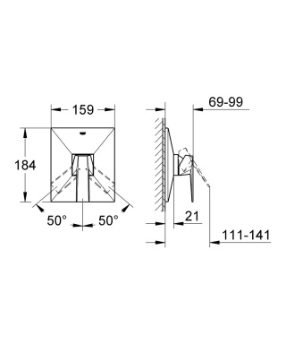 GROHE ALLURE BRILLIANT jednouchwytowa bateria prysznicowa- 19789000