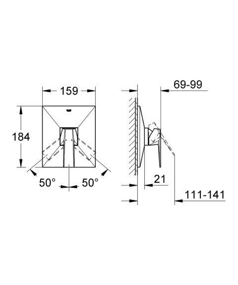 GROHE ALLURE BRILLIANT jednouchwytowa bateria prysznicowa- 19789000