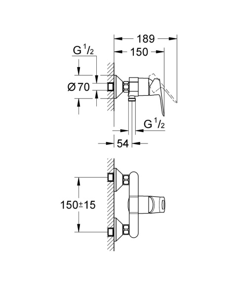 GROHE START LOOP jednouchwytowa bateria prysznicowa- 23354000