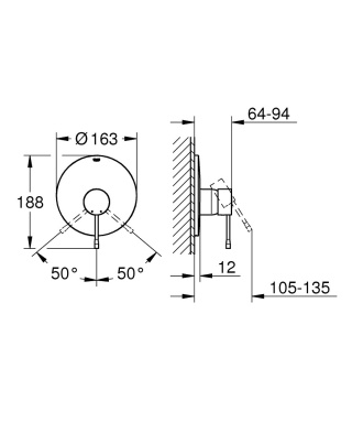 GROHE ESSENCE jednouchwytowa bateria prysznicowa- 19286001