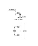 GROHE GROHTHERM 1000 COSMOPOLITAN bateria prysznicowa z termostatem, DN 15- 34578000