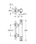 GROHE GROHTHERM 800 bateria prysznicowa z termostatem- 34558000