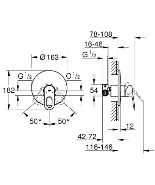 GROHE START LOOP jednouchwytowa bateria prysznicowa- 29084000