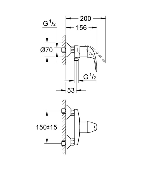 GROHE SWIFT jednouchwytowa bateria prysznicowa- 23268000