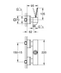 GROHE EUROCUBE JOY jednouchwytowa bateria prysznicowa- 23665000