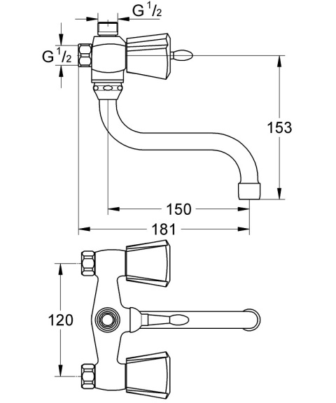 GROHE COSTA TREND bateria prysznicowa, 3/8″- 26013000