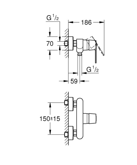 GROHE GET jednouchwytowa bateria prysznicowa- 32888000