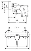 HANSGROHE Talis S Jednouchwytowa bateria prysznicowa- 72600000