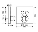 HANSGROHE ShowerSelect Bateria do 2 odbiorników- 15768000