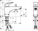 HANSGROHE Logis Jednouchwytowa bateria wannowa i prysznicowa Monotrou- 71312000