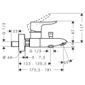 HANSGROHE Metris Jednouchwytowa bateria wannowa- 31480000