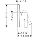 HANSGROHE Metris S Jednouchwytowa bateria prysznicowa- 31665000