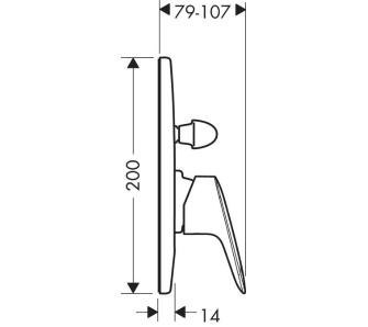 HANSGROHE Logis Jednouchwytowa bateria wannowa- 71406000