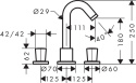 HANSGROHE Logis 3-otworowa bateria na brzeg wanny- 71300000