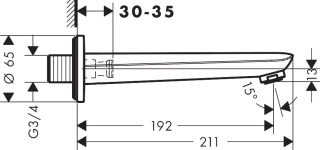 HANSGROHE Novus Wylewka wannowa- 71320000