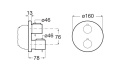 ROCA T-1000 Element zewnętrzny termostat baterii wannowej lub natryskowej- A5A2C09C00