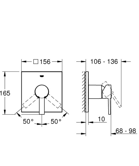 GROHE ALLURE jednouchwytowa bateria prysznicowa- 24069000