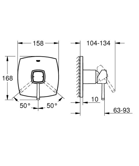 GROHE GRANDERA jednouchwytowa bateria prysznicowa- 24067000