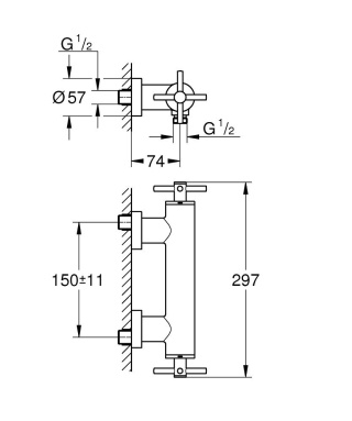 GROHE ATRIO bateria prysznicowa, DN 15- 26003003