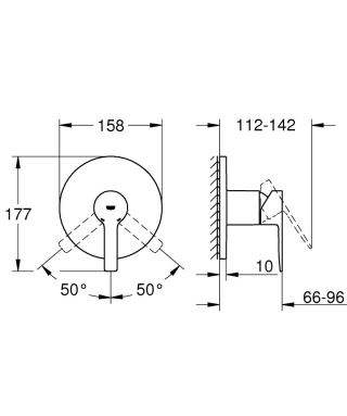 GROHE LINEARE jednouchwytowa bateria prysznicowa- 24063001