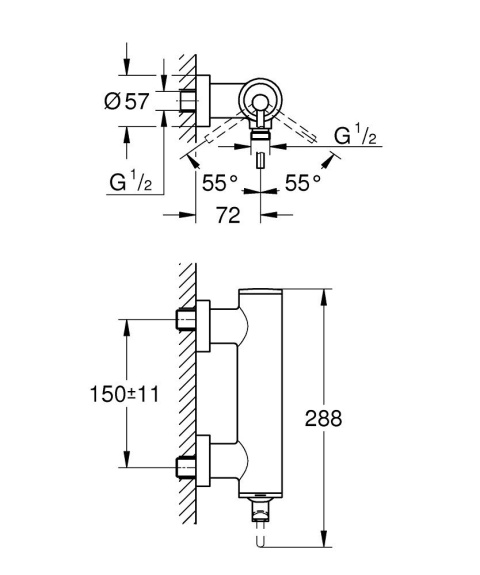 GROHE ATRIO jednouchwytowa bateria prysznicowa- 32650003