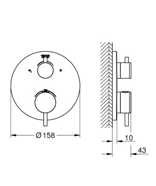 GROHE ATRIO termostatyczna bateria prysznicowa- 24135003