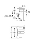 GROHE PLUS dwuuchwytowa bateria wannowo-prysznicowa 1/2- 25133003