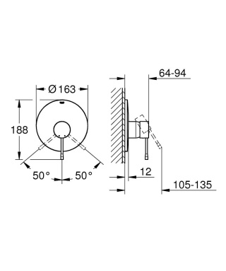 GROHE ESSENCE jednouchwytowa bateria prysznicowa- 19286EN1