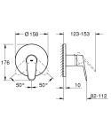 GROHE EURODISC COSMOPOLITAN jednouchwytowa bateria prysznicowa- 24055002