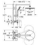 GROHE EUPHORIA SYSTEM 260 system wannowo-prysznicowy z termostatem- 27475001