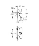 GROHE EURODISC JOY jednouchwytowa bateria prysznicowa- 23430000