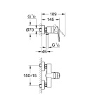 GROHE EUROPLUS jednouchwytowa bateria prysznicowa- 33577002