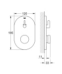 GROHE EUROSMART COSMOPOLITAN T samozamykająca bateria prysznicowa- 36321000