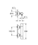 GROHE GROHTHERM 1000 COSMOPOLITAN M bateria prysznicowa z termostatem, DN 15- 34065AL2