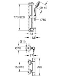 GROHE GROHTHERM 1000 COSMOPOLITAN M bateria prysznicowa z termostatem, DN 15- 34321002