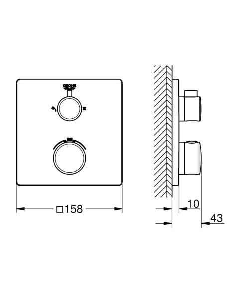 GROHE GROHTHERM termostatyczna bateria prysznicowa- 24079000