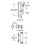 GROHE GROHTHERM 2000 bateria prysznicowa z termostatem, DN 15- 34482001