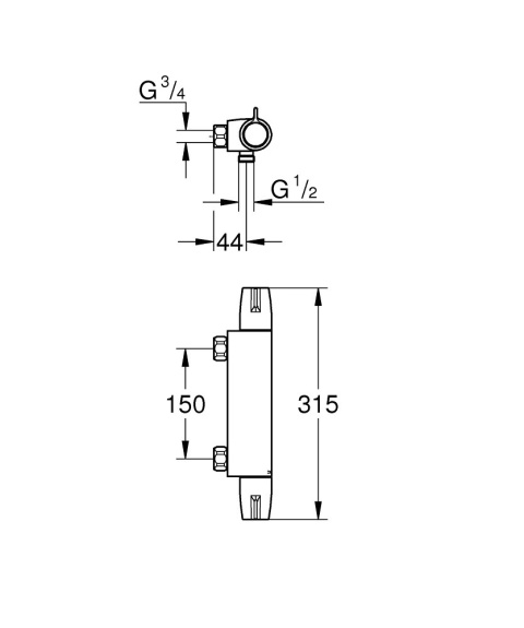 GROHE GROHTHERM SPECIAL bateria prysznicowa z termostatem, DN 15- 34681000