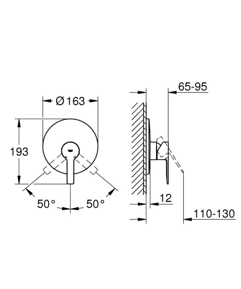 GROHE LINEARE jednouchwytowa bateria prysznicowa- 19296DC1