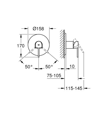 GROHE PLUS jednouchwytowa bateria prysznicowa- 24059003