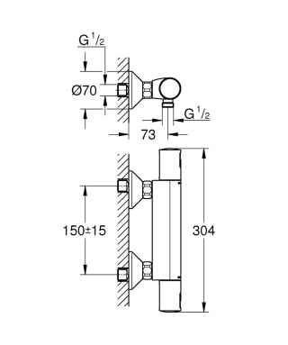 GROHE PRECISION START bateria prysznicowa z termostatem , DN 15- 34594000